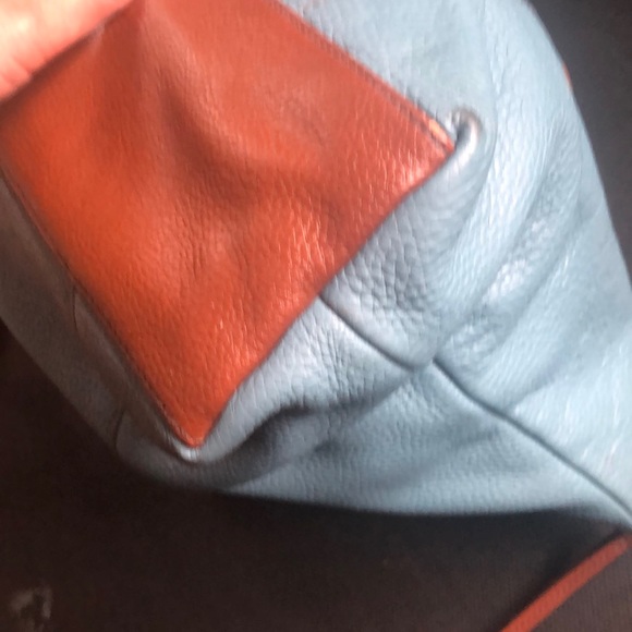 FOSSIL Pebble Leather blue Tote bag 💼 - Picture 11 of 16